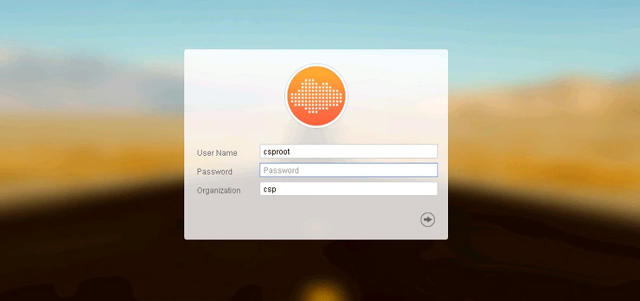 nuage networks VSD login screen