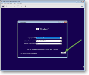 kvm windows 10 installation screen