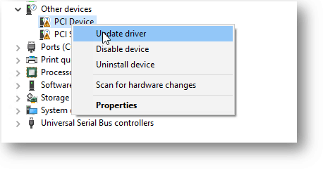 update driver PCI device