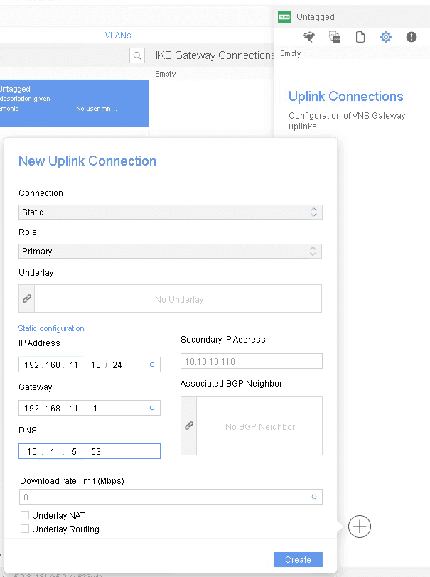 nuage NSG static IP configuration