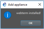 webterm installed on gns3