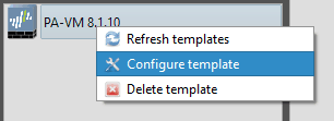 change the console for palo alto firewall in gns3