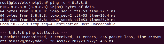 netplan set default route