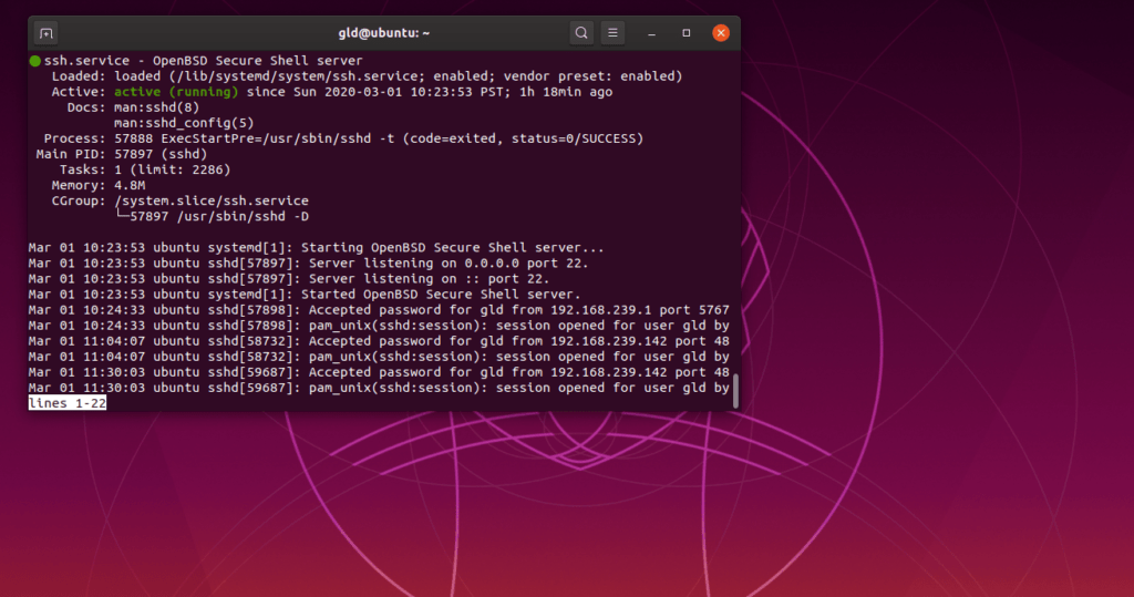 How to enable ssh access on ubuntu getlabsdone