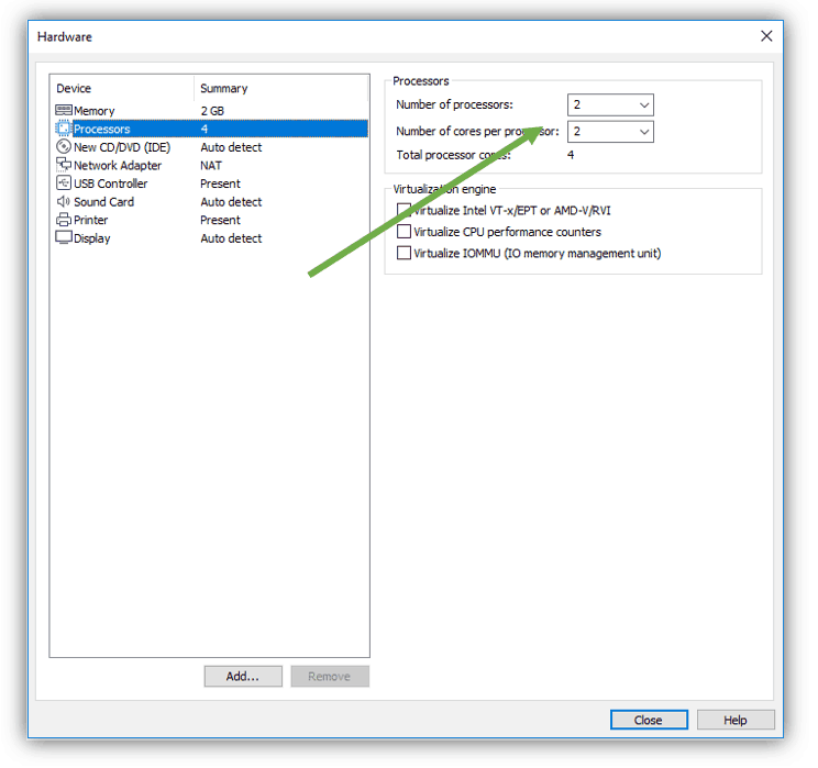 setup centos in vmware workstation player