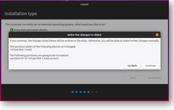 erase disk and install Ubuntu