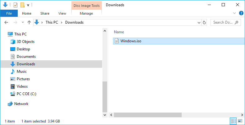 Windows 10 iso download is now completed.