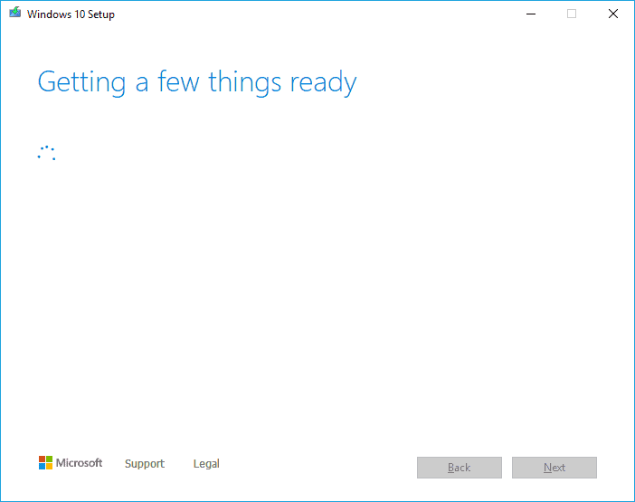 Windows 10 download is in progress