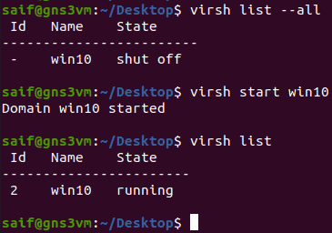 virsh destroy