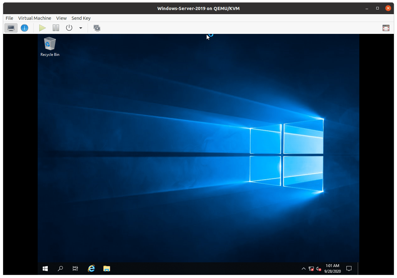 linux kvm windows server 2019