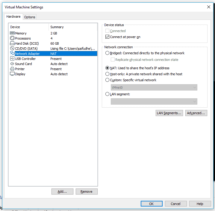 connect vm to the vpn