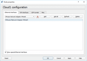 connect local pc to gns3 router