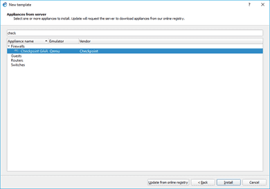 checkpoint firewall image for gns3