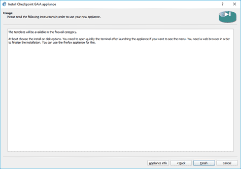 checkpoint gns3 appliance