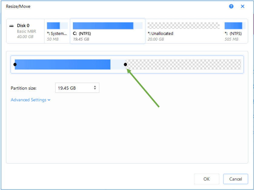 can extend c drive recovery partition