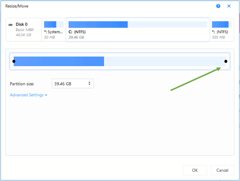 add unallocated partition to c drive