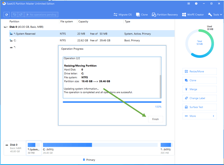 Move recovery partition to another drive