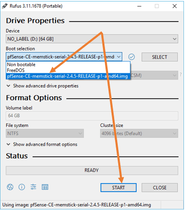 pfSense USB install