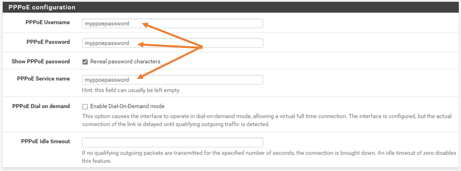 how to configure pppoe on pfsense