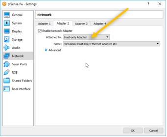 pfsense virtualbox internal network