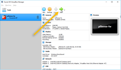 pfsense in virtualbox