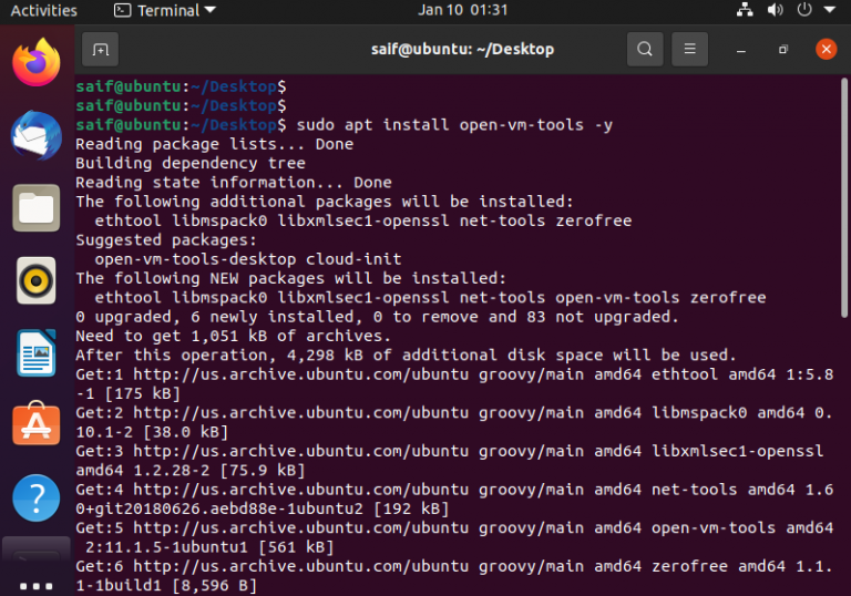 Удаление vmware tools ubuntu