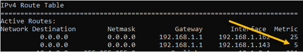 windows interface metric priority