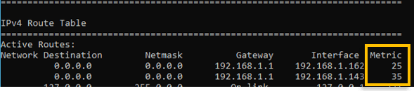 windows interface metric priority
