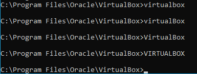 start VirtualBox GUI from command line