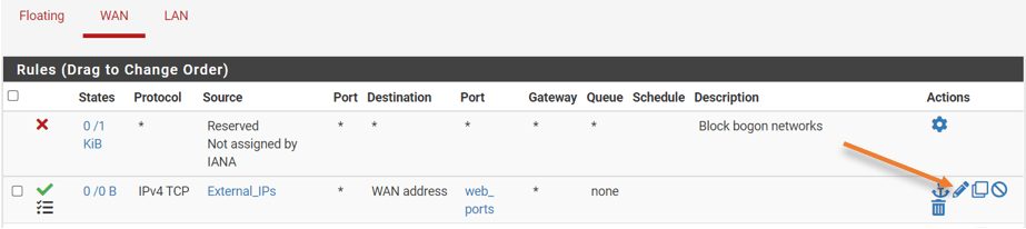 pfsense enable logging.