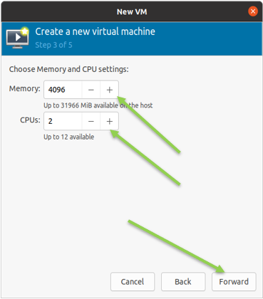 configure the memory and CPU for windows 11 in kvm.
