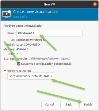 windows 11 customize configuration before install in KVM.