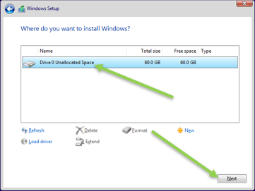 choose windows 11 virtual hard disk for installation in kvm.