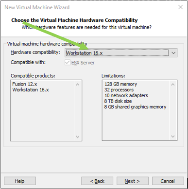 choose windows 11 hardware compatibility in VMware.
