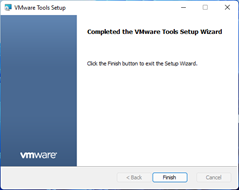 finish vmware tools installation steps.