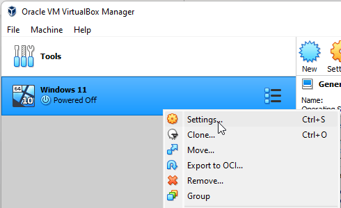 configure windows 11 cpu in virtualbox