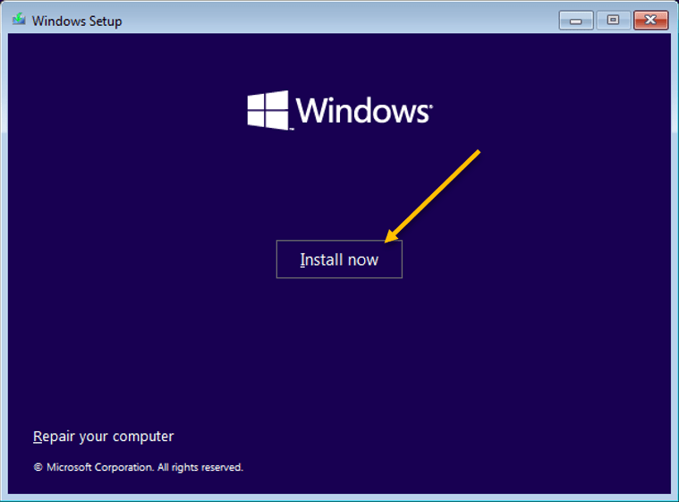 windows 11 installation in VirtualBox