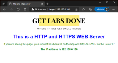 enable the https service locally