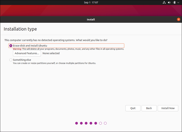 erase Hyper-V virtual hard disk during the installation