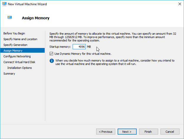 hyper-v ubuntu configure memory