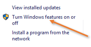 turn hyper-v features on or off