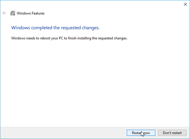 Completed the installation of hyper-v on your machine