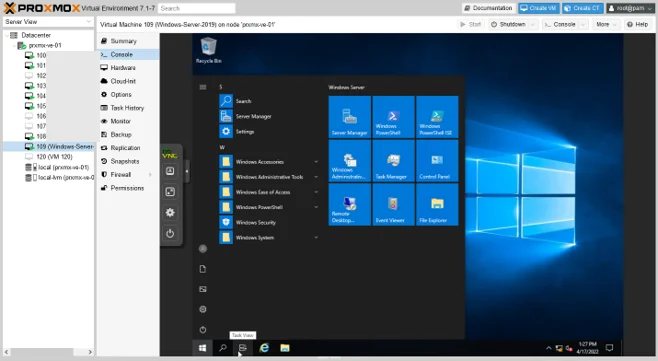 windows server on proxmox