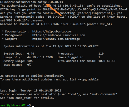 Ubuntu server 20.04 on proxmox