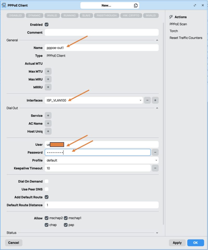 Pppoe Router Configuration How to Configure PPPoE in MikroTik Router? – GetLabsDone